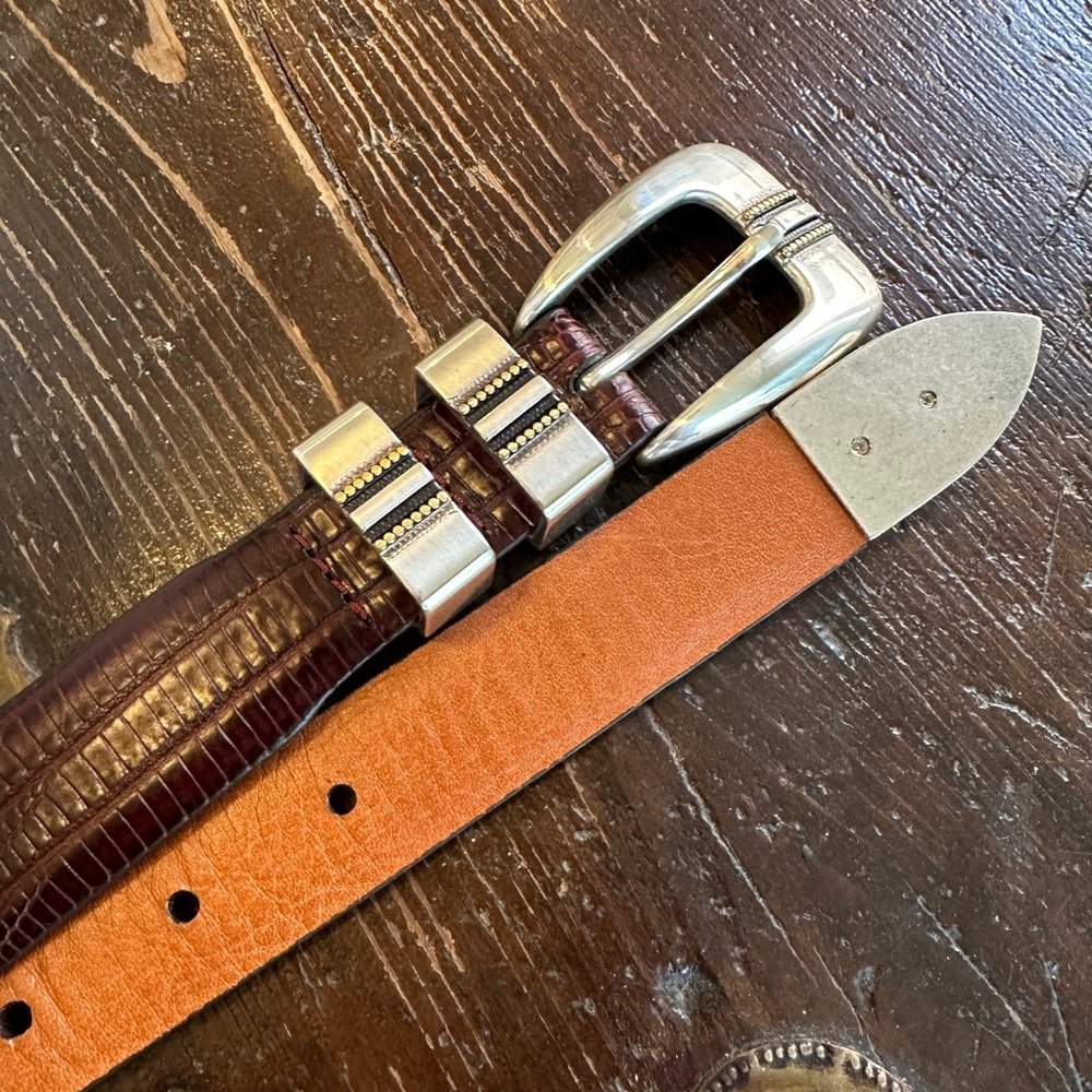 Johnston and Murphy Lizard Grain Ranger Belt Size 36